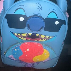 Loungefly Blue Floral Mini Backpack